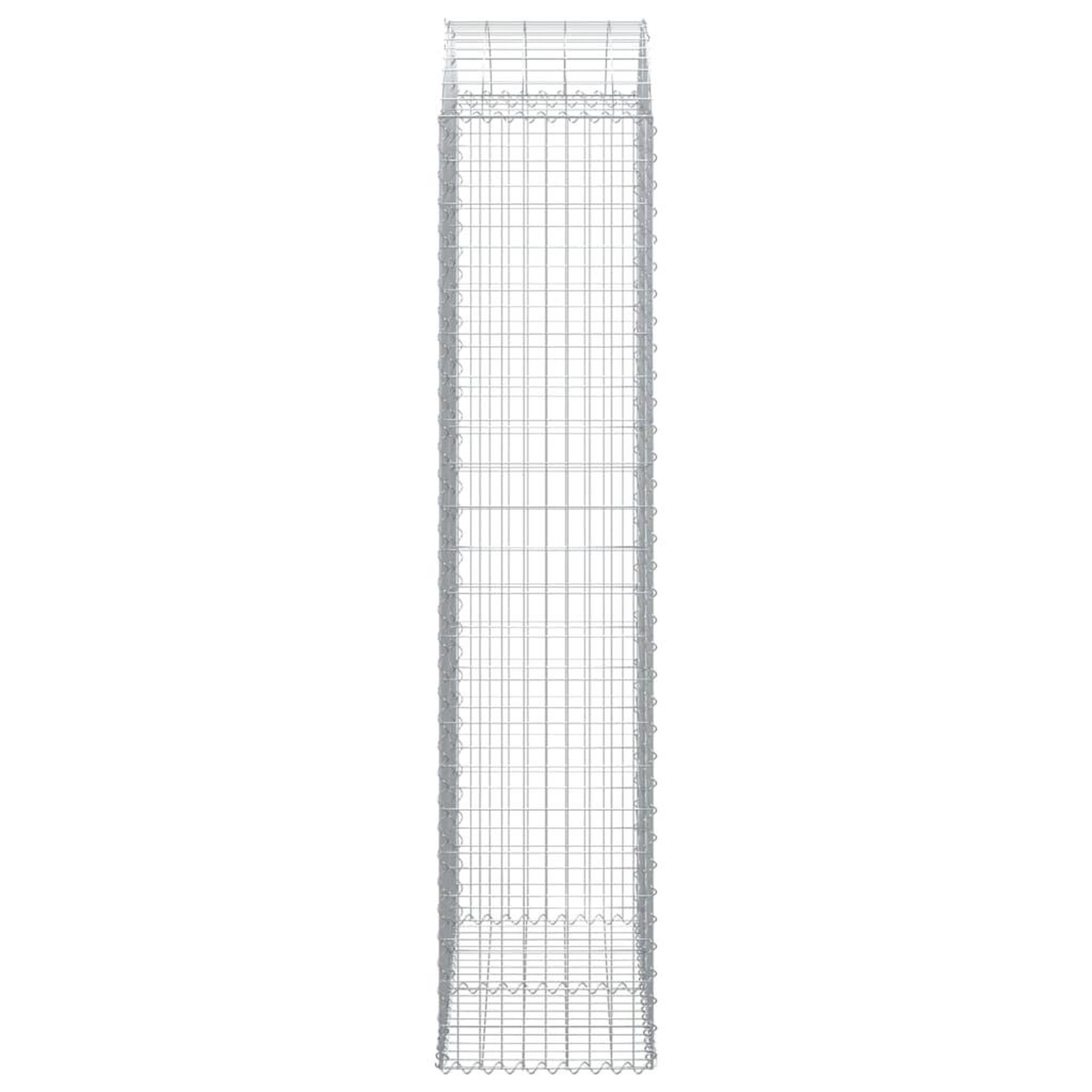 Voir la diapositive 4 : VIDAXL Panier de gabions arque 100x50x220/240 cm Fer galvanise