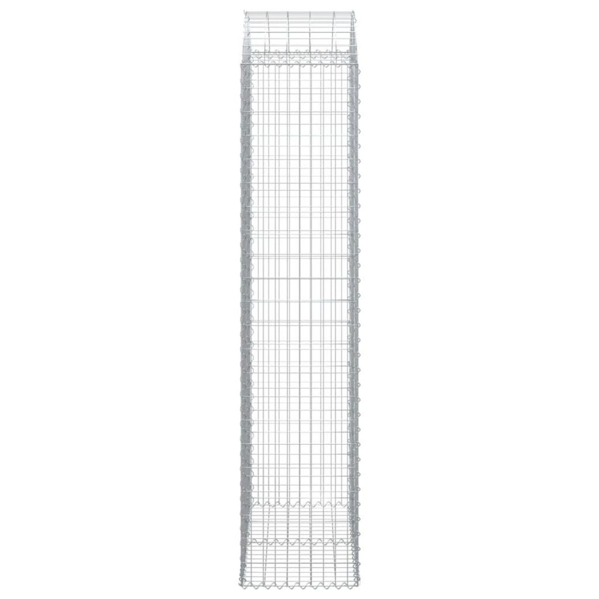 VIDAXL Panier de gabions arque 100x50x220/240 cm Fer galvanise