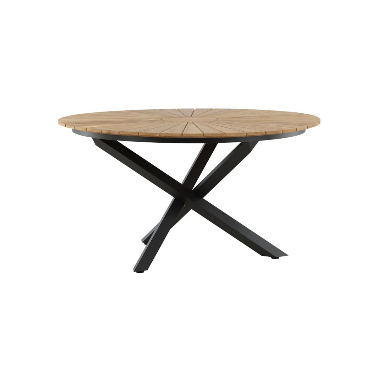 Paris Prix Table de Jardin Ronde  Mexico  140cm Naturel & Noir