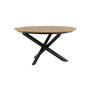 Voir la diapositive 3 : Paris Prix Table de Jardin Ronde  Mexico  140cm Naturel & Noir