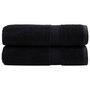 Voir la diapositive 1 : VIDAXL Serviettes de douche de qualité supérieure SOLUND 2 pcs noir