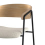 Voir la diapositive 6 : Rendez vous déco Lot de 2 chaises en tissu bouclé blanc et bois de chêne-Esmée