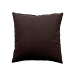 TOILINUX Petit Coussin déhoussable Panama - 40 x 40 cm - Marron chocolat fondu. Coloris disponibles : Orange
