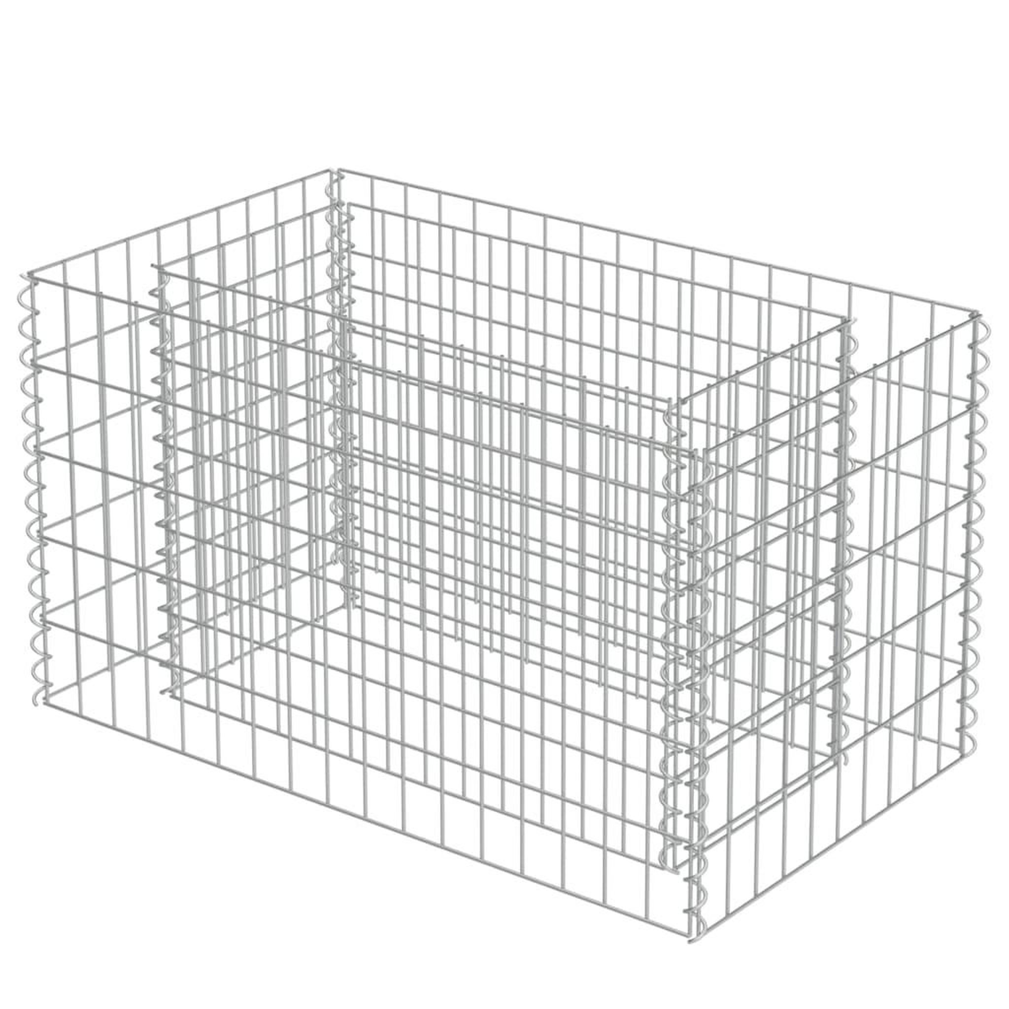 Voir la diapositive 3 : VIDAXL Lit sureleve a gabion Acier galvanise 90x50x50 cm
