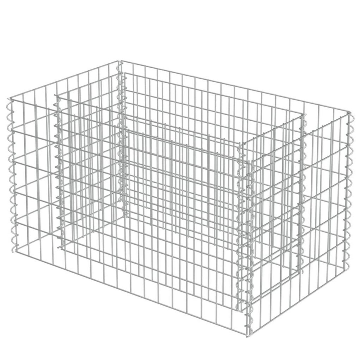 VIDAXL Lit sureleve a gabion Acier galvanise 90x50x50 cm