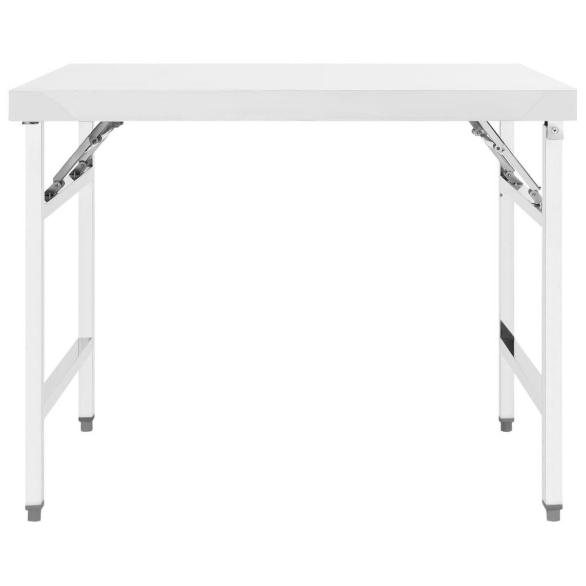 VIDAXL Table de travail pliable de cuisine 100x60x80 cm Inox