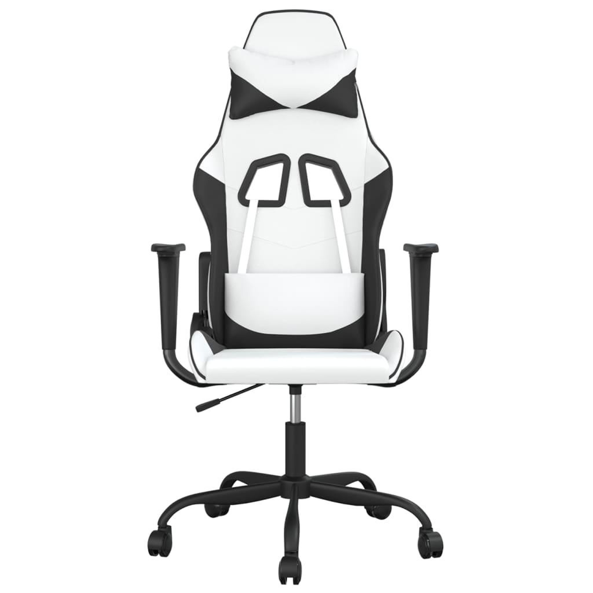 Voir la diapositive 3 : VIDAXL Chaise de jeu Blanc et noir Similicuir
