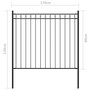 Voir la diapositive 5 : VIDAXL Cloture de jardin Acier 1,7x0,8 m Noir