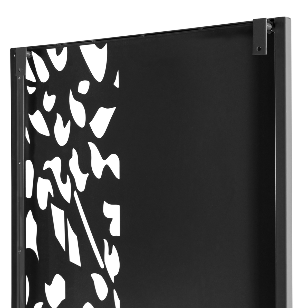 ID MARKET Panneau décoratif universel 150 x 50 CM FLOWER gris semi ajouré sur le côté