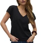 Vero Moda T Shirt  Femme Vero Moda Dubarry. Coloris disponibles : Noir