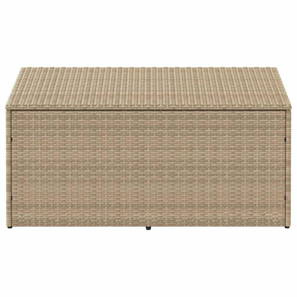 VIDAXL Boîte de rangement de jardin beige 110x50x58 cm resine tressee