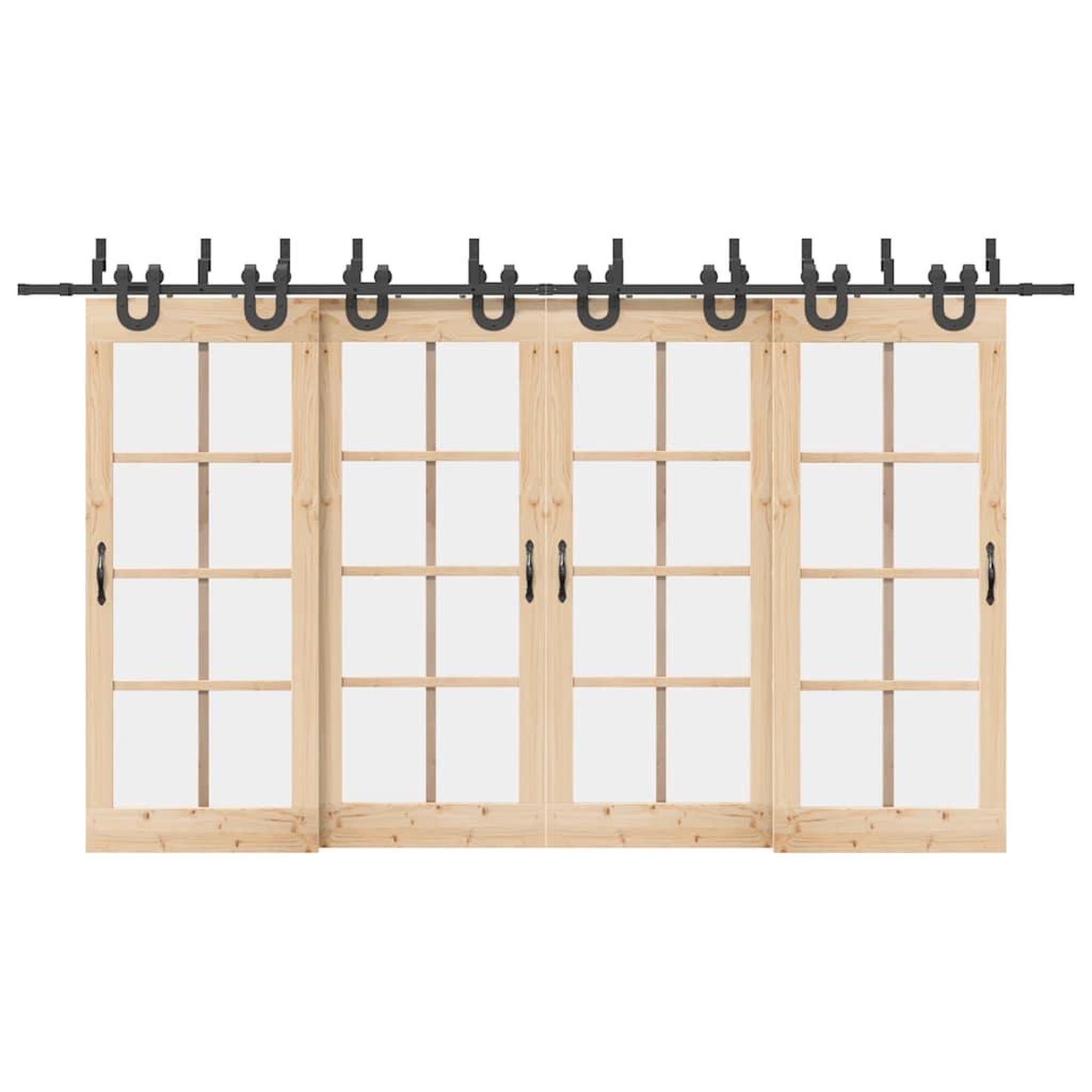 VIDAXL Kit de quincaillerie de porte coulissante 400 cm acier noir