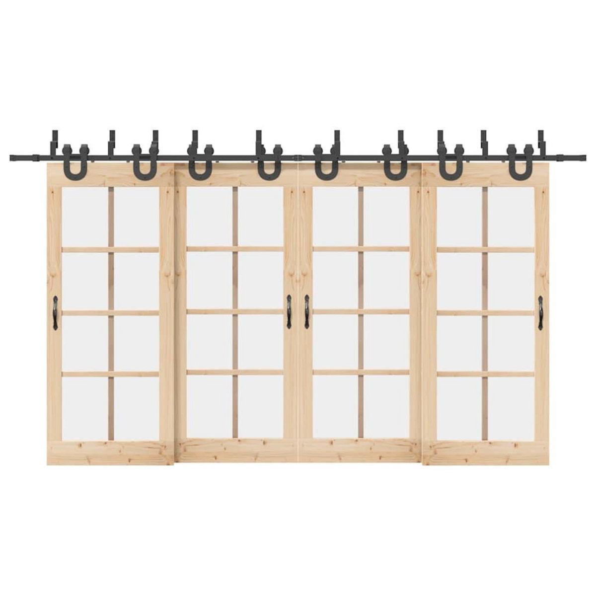 VIDAXL Kit de quincaillerie de porte coulissante 400 cm acier noir