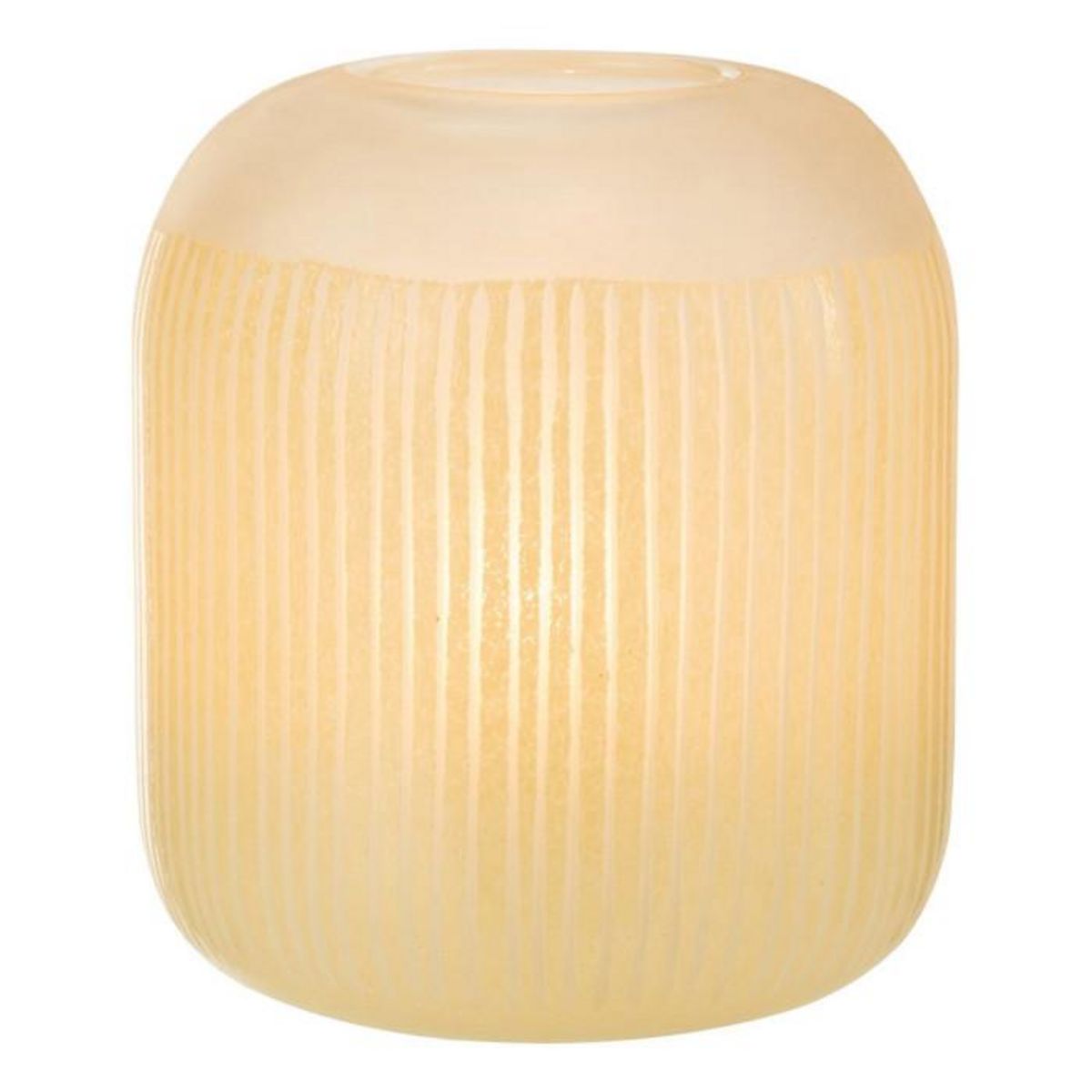 Paris Prix Vase Design en Verre Lignes  Carla  24cm Jaune Clair