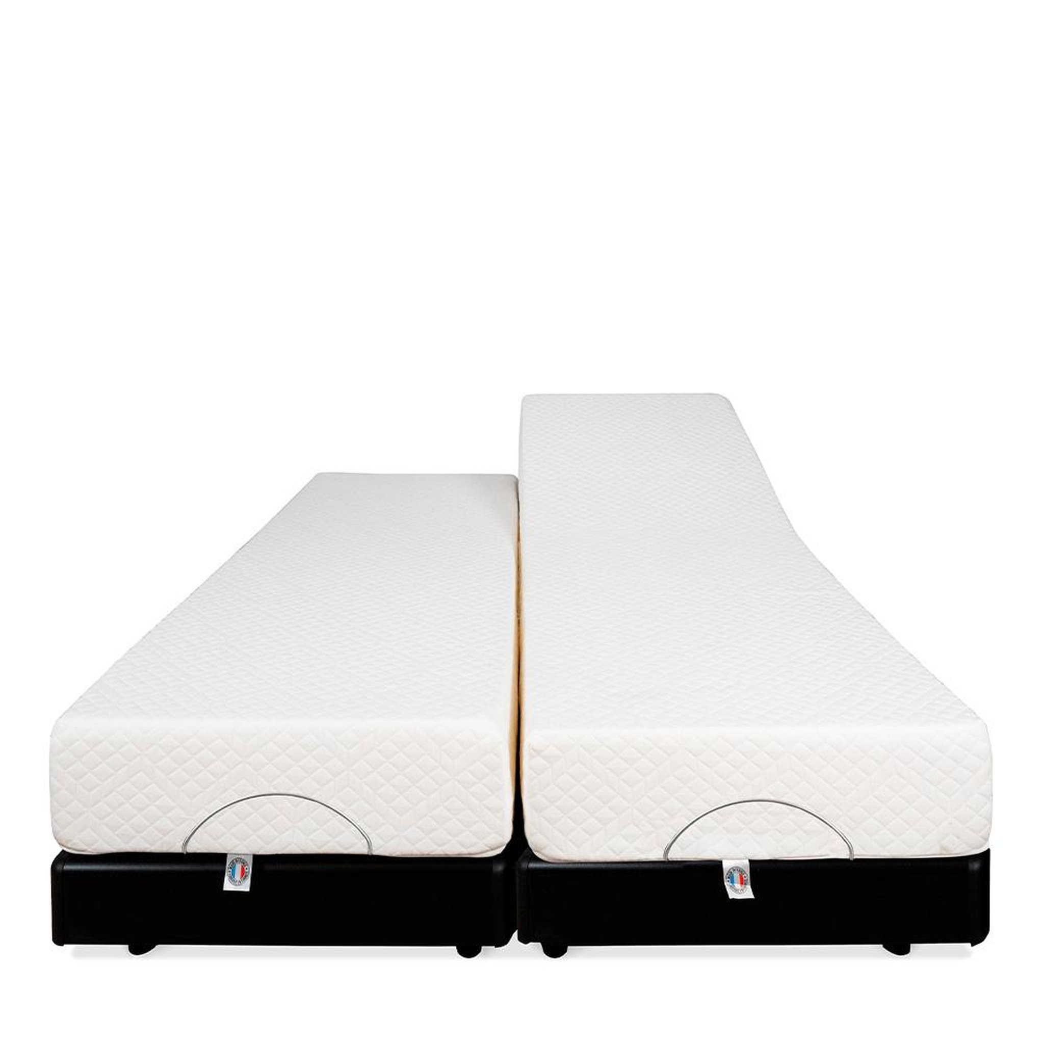 Voir la diapositive 4 : BELLECOUR BELLECOUR LITERIE | Ensemble Duo BODYSOFT | Sommiers électriques + Matelas Mémoire de forme