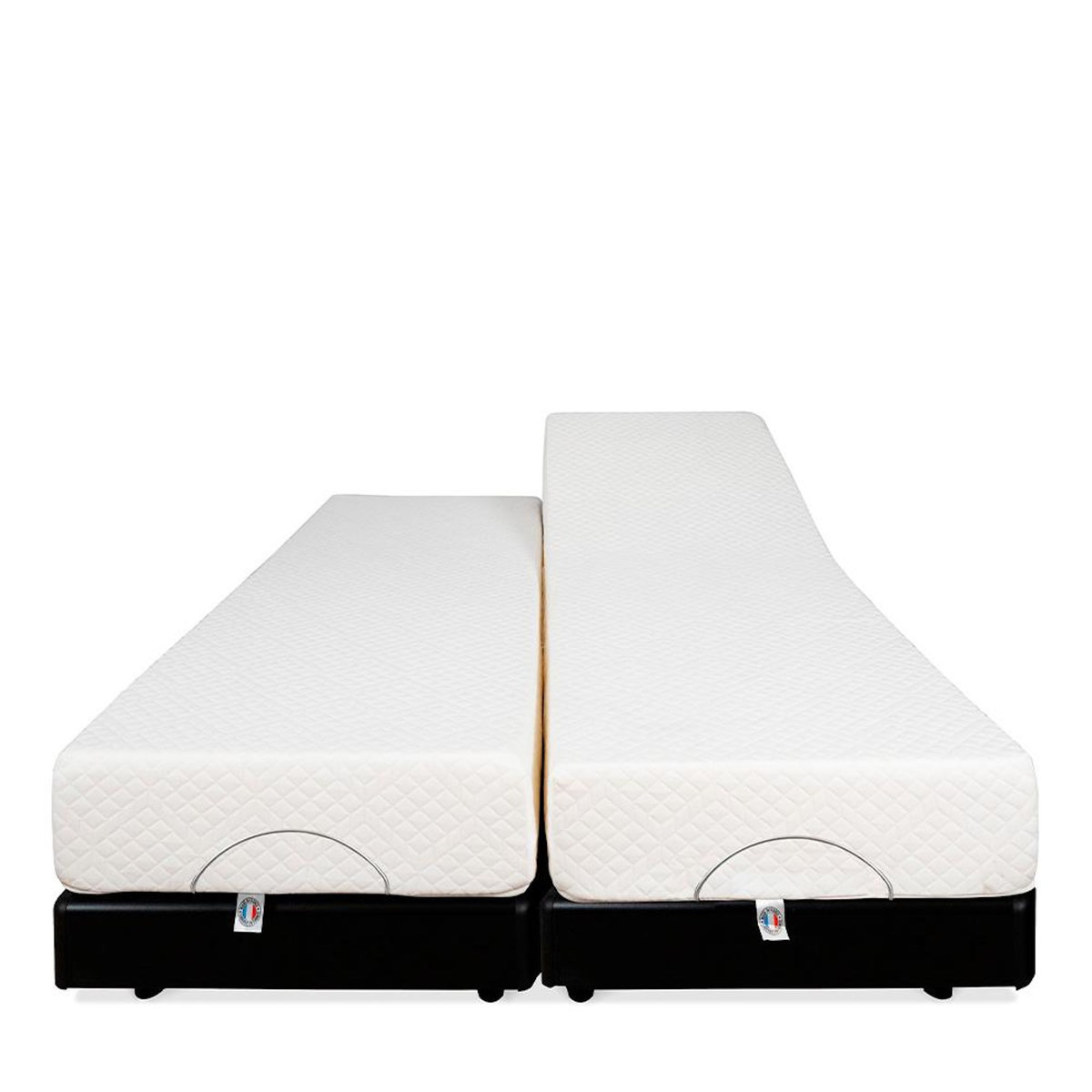 BELLECOUR BELLECOUR LITERIE | Ensemble Duo BODYSOFT | Sommiers électriques + Matelas Mémoire de forme