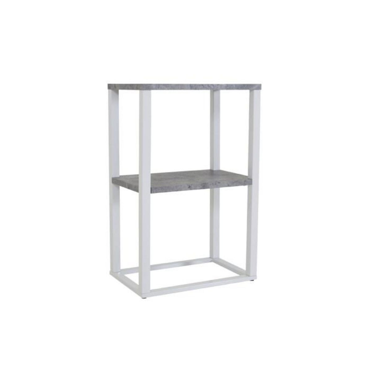 Paris Prix Table de Chevet Double  Rise  70cm Gris & Blanc