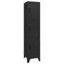 Voir la diapositive 1 : VIDAXL Armoire a casiers Noir 38x45x180 cm Acier