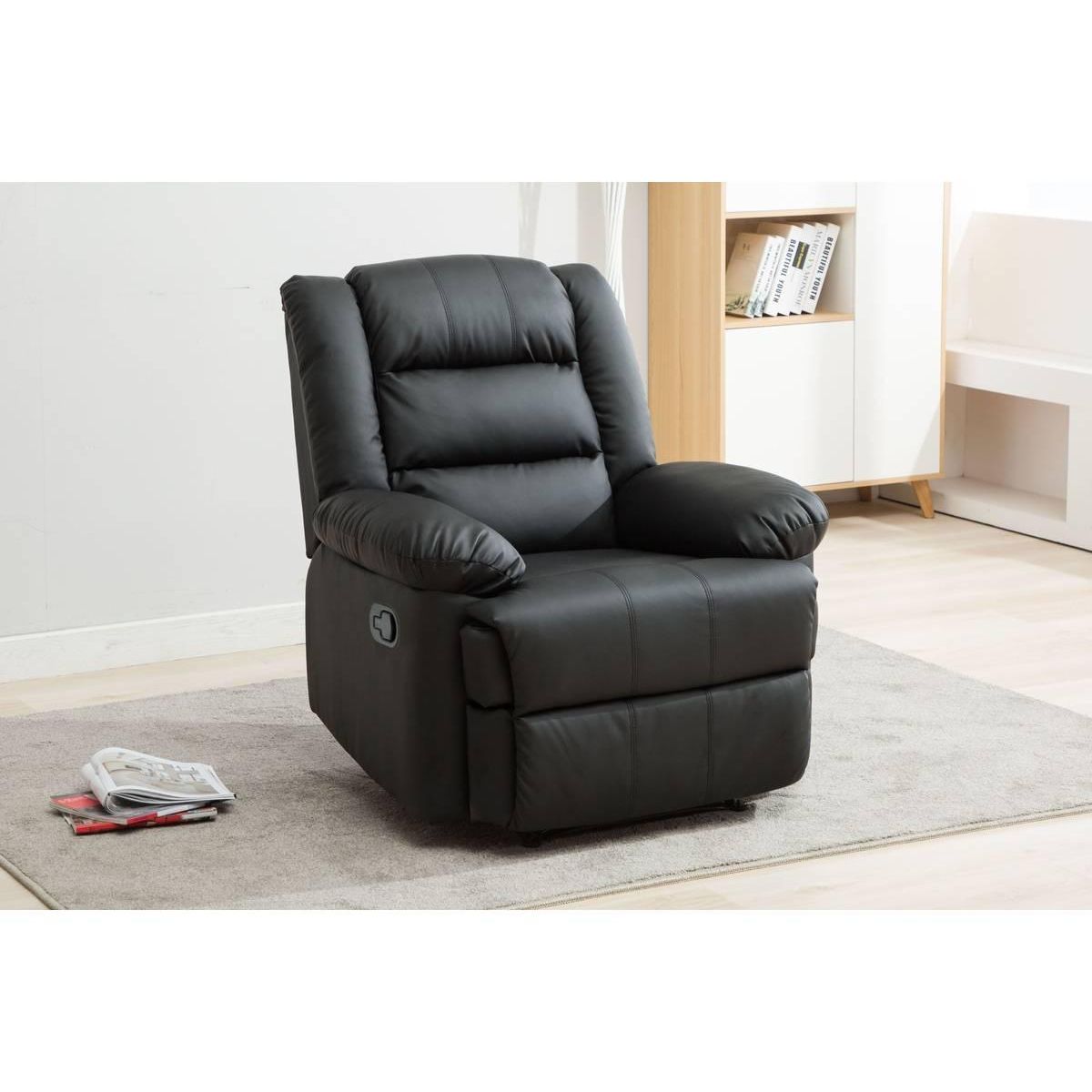 Habitat et Jardin Fauteuil relax  Buckingham  - 85 x 93 x 100 cm - Noir