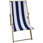 Jardin prive Transat Chilienne agrafée - JARDIN PRIVE - Rayures - Bleu / Blanc