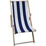 Voir la diapositive 1 : Jardin prive Transat Chilienne agrafée - JARDIN PRIVE - Rayures - Bleu / Blanc