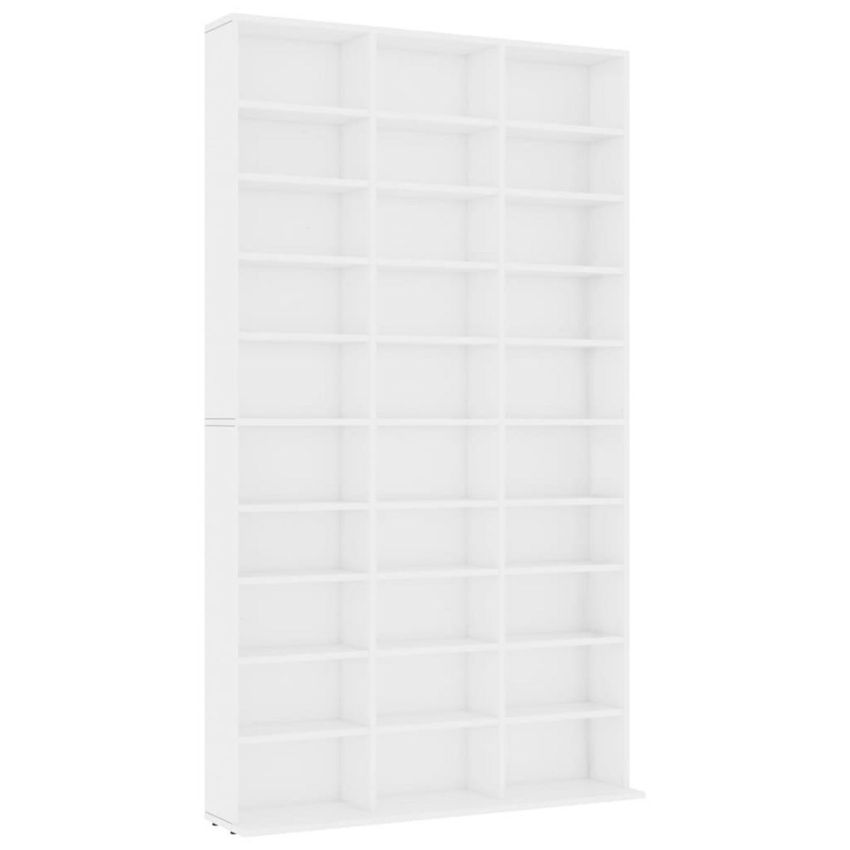 VIDAXL Armoire a CD Blanc 102x16x177,5 cm Bois d'ingenierie