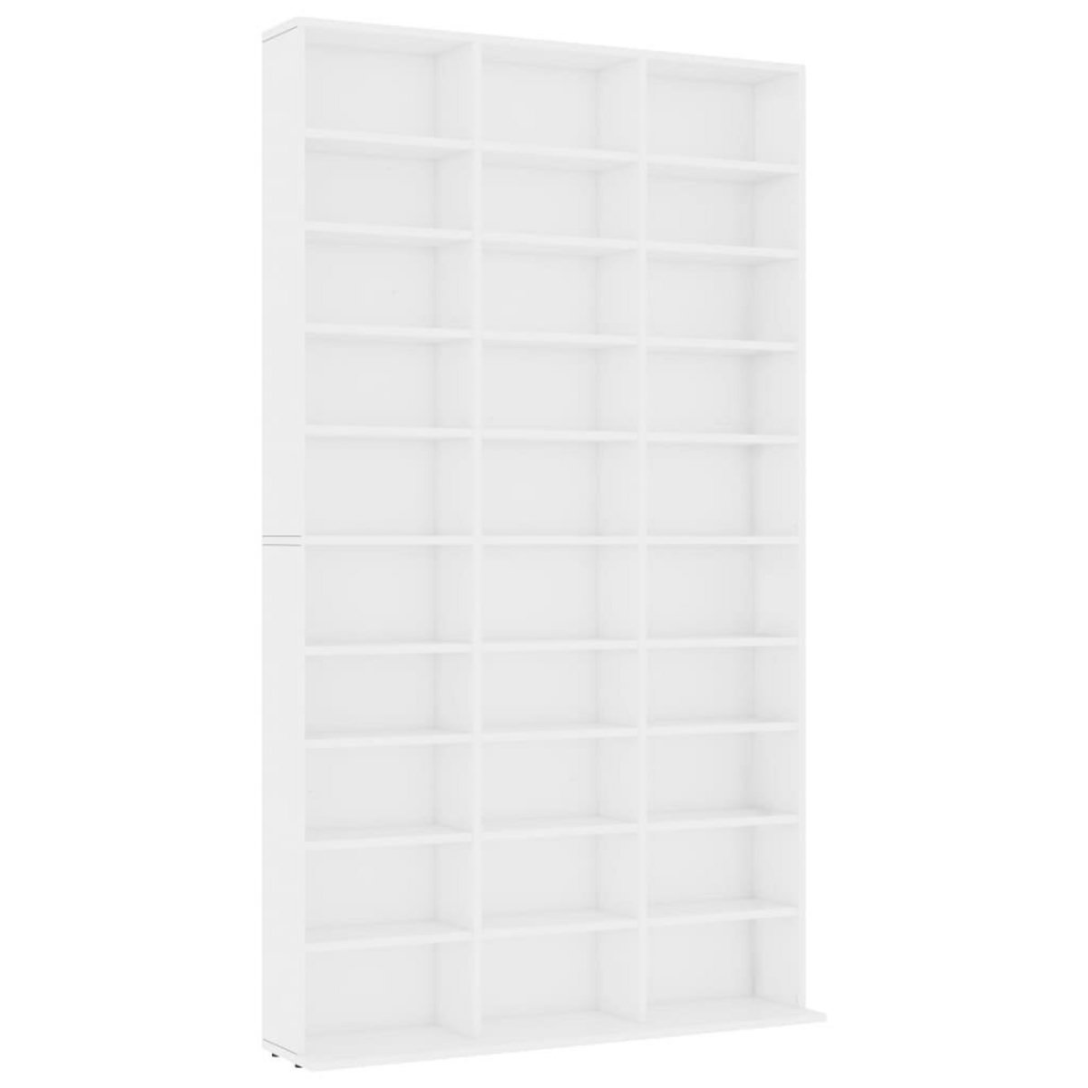 VIDAXL Armoire a CD Blanc 102x16x177,5 cm Bois d'ingenierie