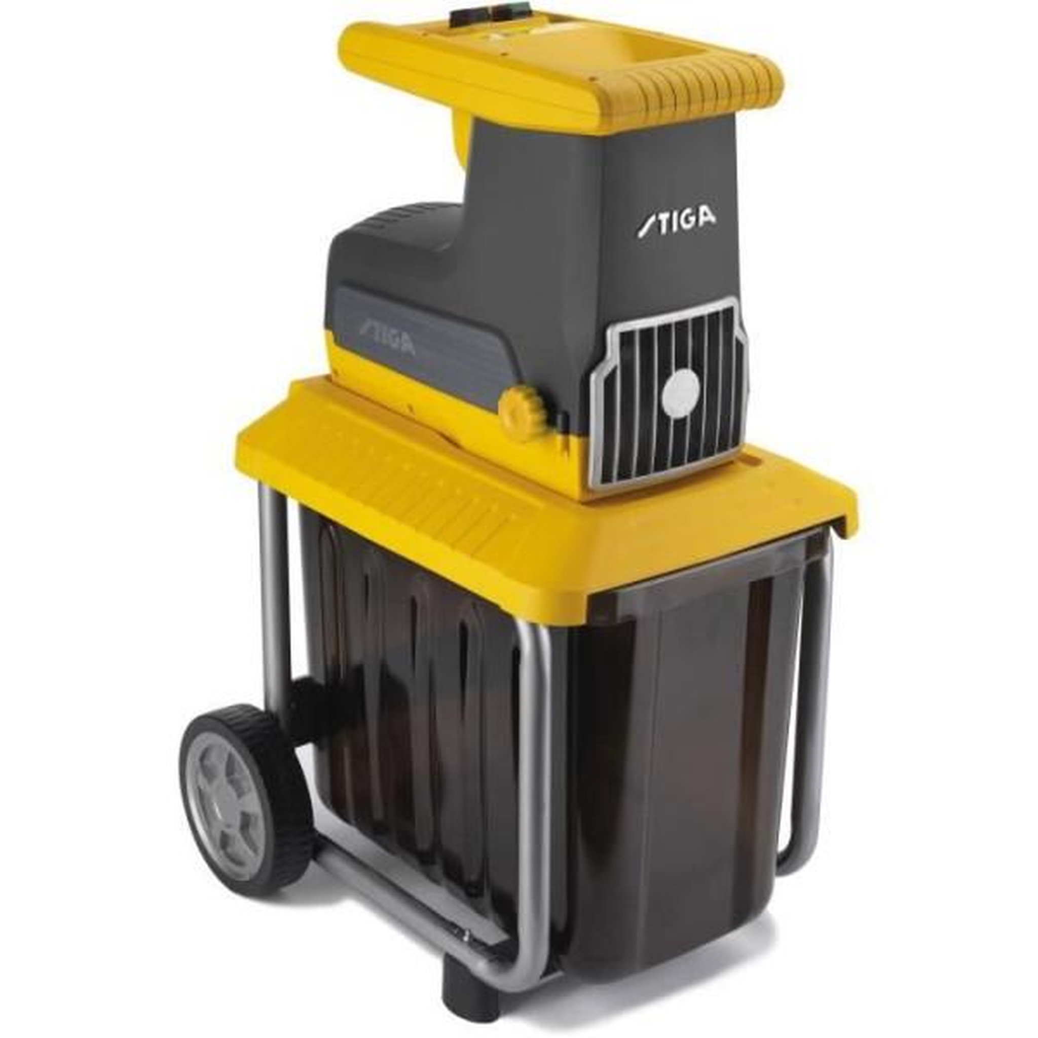 Stiga Broyeur électrique - STIGA - BIO SILENT 2500 - Broyage jusqu'à 40 mm - Rotor à 8 dents - Bac 60 L