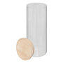 Voir la diapositive 2 : FIVE Bocal en Verre Haut  Hermet  1,6L Transparent & Naturel