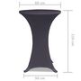 Voir la diapositive 6 : VIDAXL Housse de table extensible 60 cm 2 pcs Anthracite
