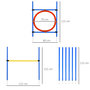 Voir la diapositive 3 : PAWHUT Agility sport pour chiens équipement complet : 6 poteaux slalom, obstacle, anneau + sac de transport bleu jaune rouge