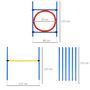 Voir la diapositive 3 : PAWHUT Agility sport pour chiens équipement complet : 6 poteaux slalom, obstacle, anneau + sac de transport bleu jaune rouge