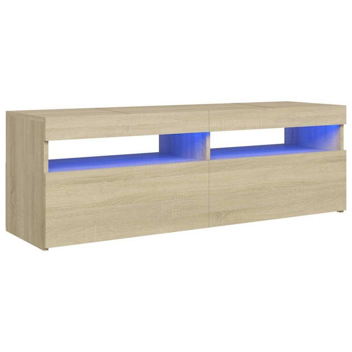 VIDAXL Meuble TV avec lumieres LED chene sonoma 120x35x40 cm