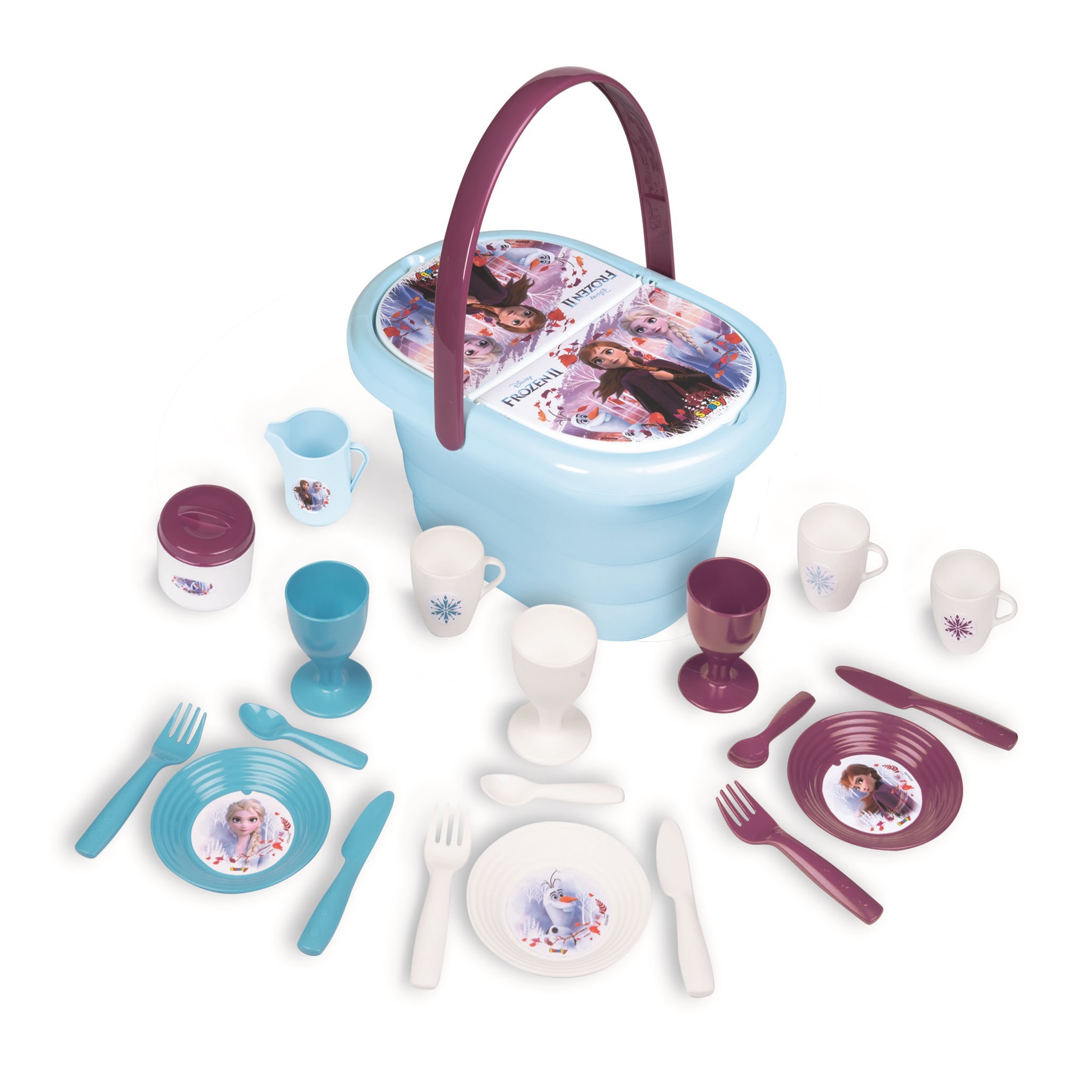 SMOBY Ensemble panier pique-nique + dinette - La reine des neiges 2