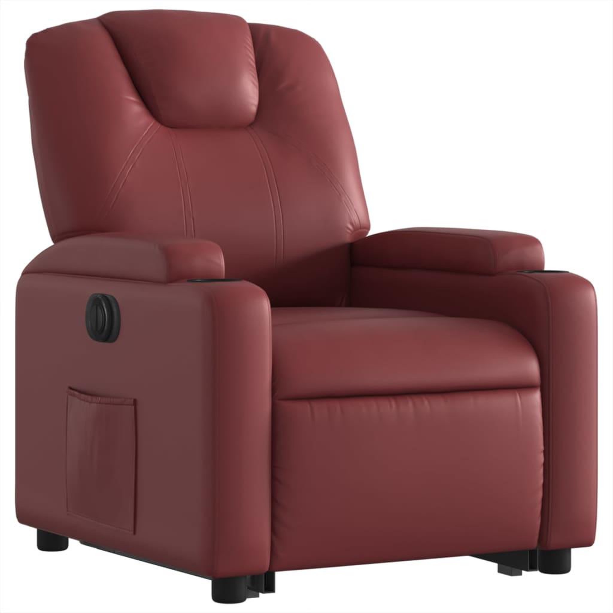 Voir la diapositive 4 : VIDAXL Fauteuil inclinable electrique rouge bordeaux similicuir
