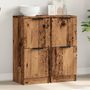 Voir la diapositive 4 : VIDAXL Buffets 2 pcs vieux bois 30x30x70 cm bois d'ingenierie
