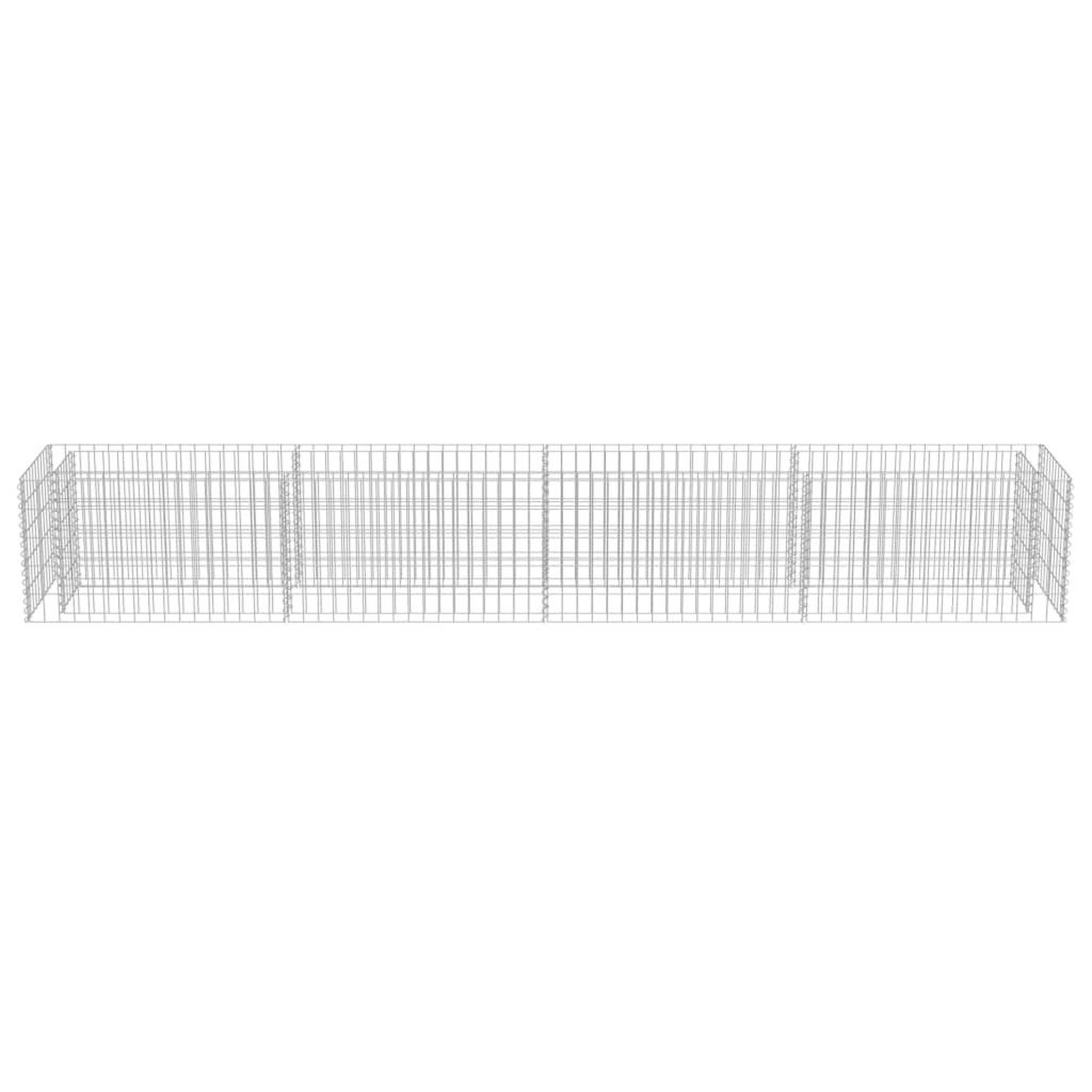 Voir la diapositive 5 : VIDAXL Lit sureleve a gabion Acier galvanise 360x50x50 cm