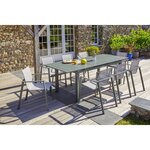 Salon de jardin - 8 places - Aluminium - Kaki - MIAMI