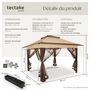 Voir la diapositive 6 : tectake Tonnelle pliable 3,64 x 3,64 x 2,94 m marron