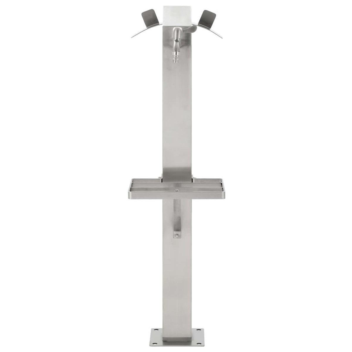 VIDAXL Colonne a eau de jardin carree Acier inoxydable 95 cm
