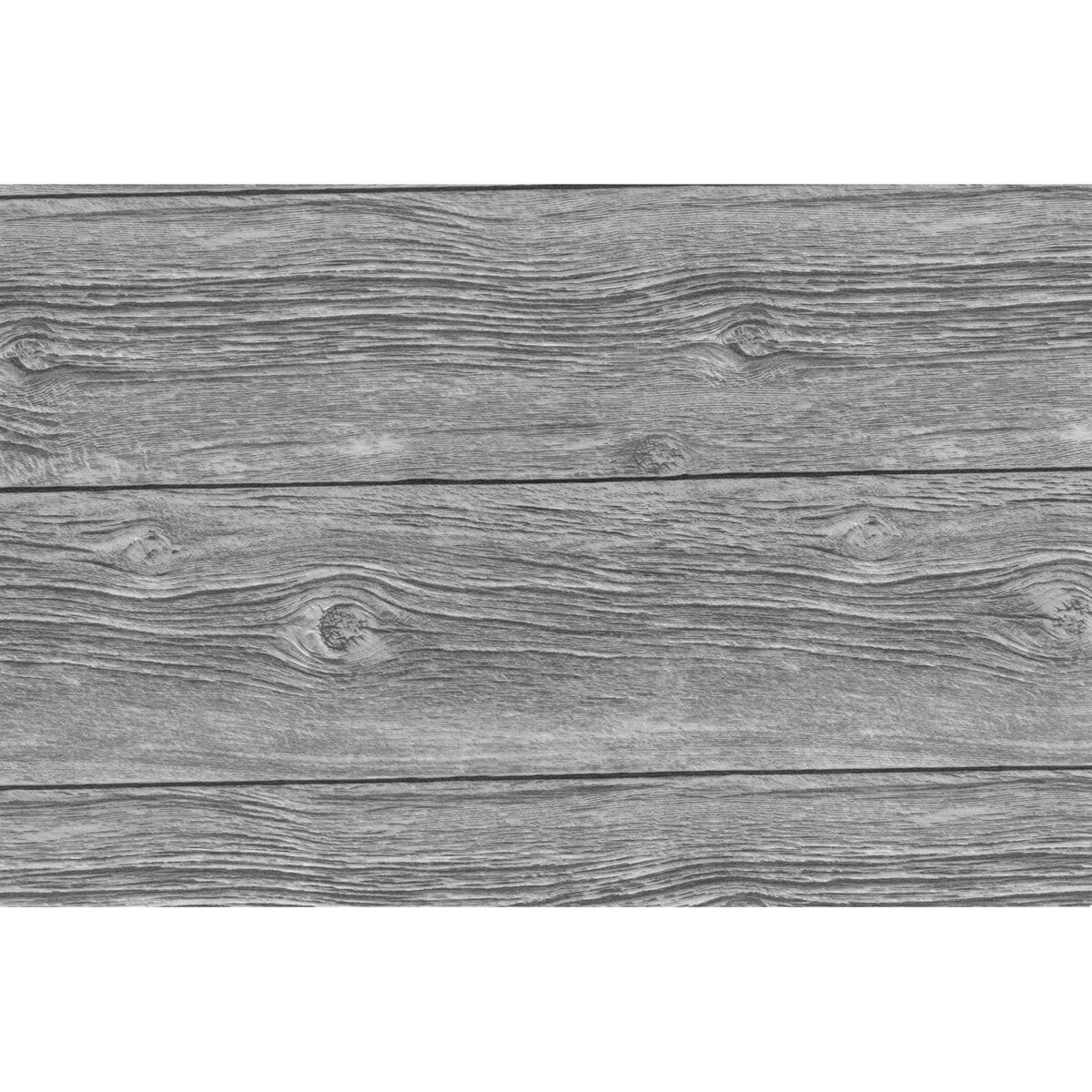 HABITABLE Adhésif décoratif Grey Wood - 200 x 45 cm - Gris