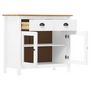 Voir la diapositive 3 : VIDAXL Buffet Hill Blanc 90x40x80 cm Bois de pin solide