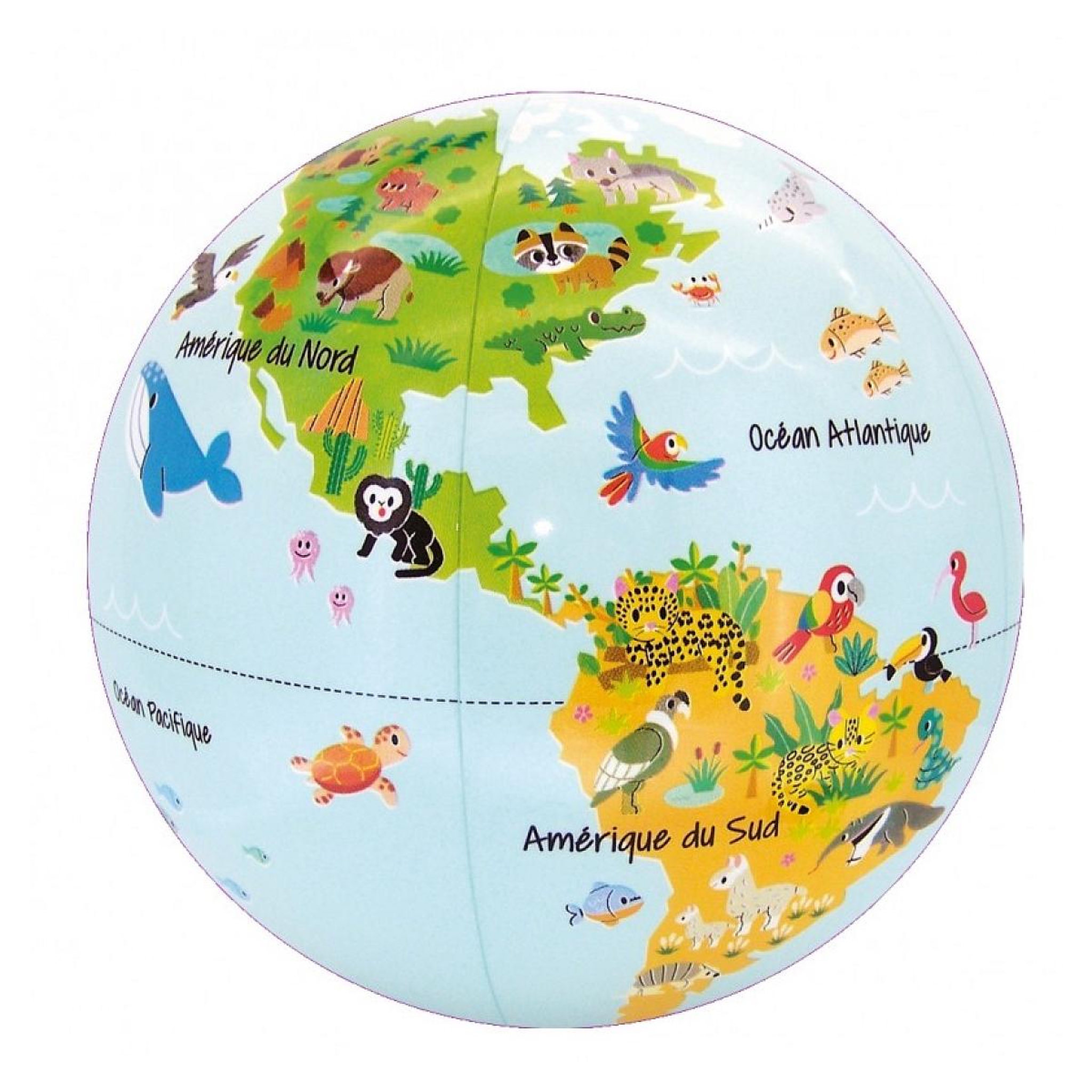 Voir la diapositive 2 : Trousselier Ptits Animaux 30 cm - Globe Terrestre Gonflable - Jeu Educatif