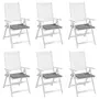 VIDAXL Coussins de chaise de jardin 6 pcs gris 50x50x3 cm tissu oxford