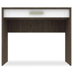 Paris Prix Console 1 Tiroir  Tenya  90cm Chêne Foncé & Blanc