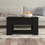 Voir la diapositive 3 : VIDAXL Table basse noir 79x49x41 cm bois d ingénierie