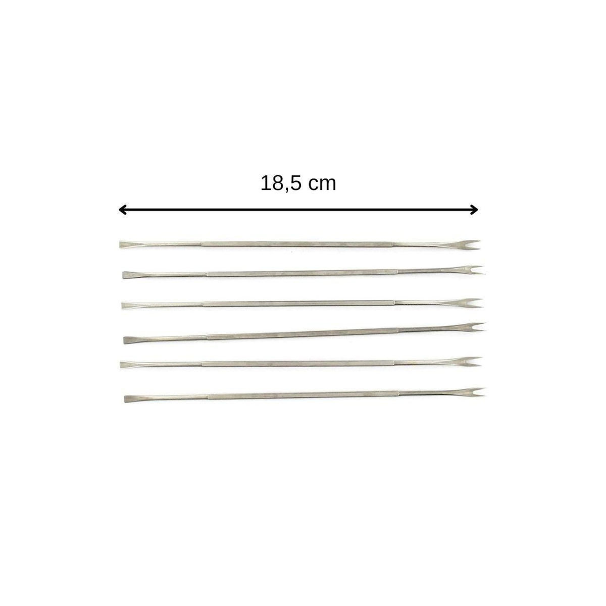 Fackelmann Lot de 12 fourchettes à crustacé en acier inoxydable 18,5 cm Fackelmann