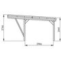 Voir la diapositive 3 : Forest Style Carport toit plat - Bois traité autoclave - 2 voitures - 30,9 m² - VICTOR DESIGN
