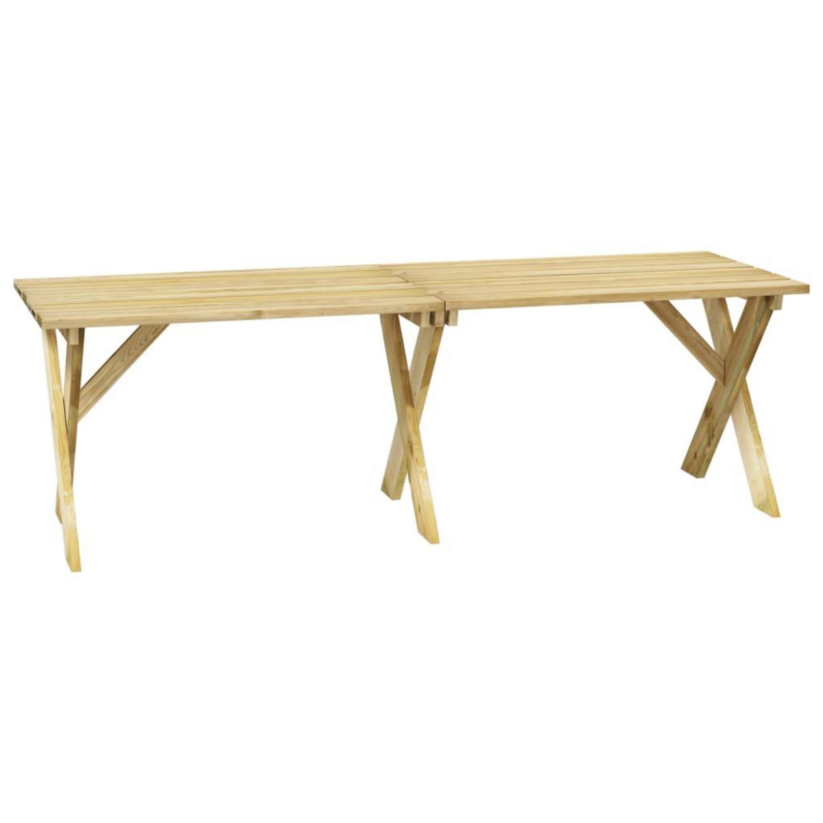 VIDAXL Table de jardin 220x73x70 cm Bois de pin impregne