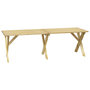 Voir la diapositive 2 : VIDAXL Table de jardin 220x73x70 cm Bois de pin impregne